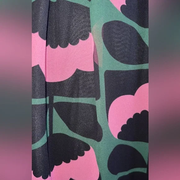 Orla Kiely Black and Pink Midi Dress - Picture 3 of 7